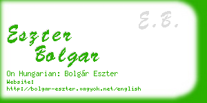 eszter bolgar business card