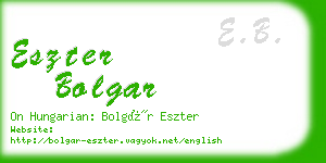 eszter bolgar business card